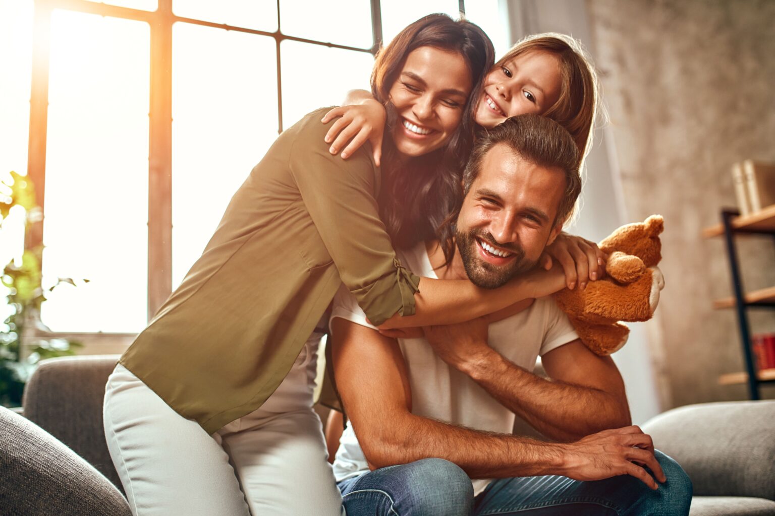 A multigenerational family together outdoors